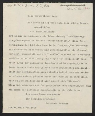 Brief an Max Oppenheimer : 04.05.1916