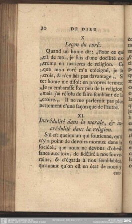 X. Leçon du curé
