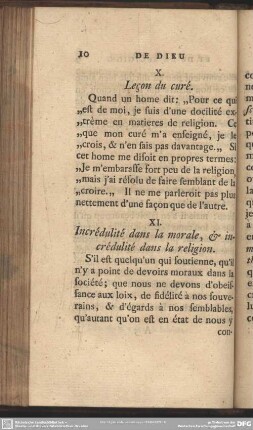 X. Leçon du curé