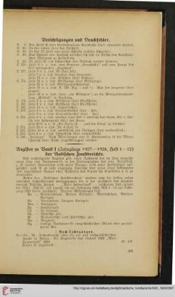 Berichtigungen und Druckfehler