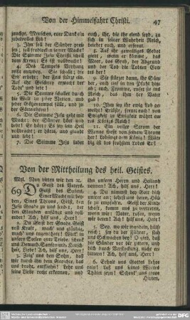 Von der Mittheilung des heil. Geistes