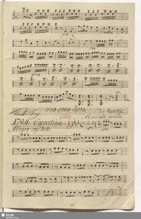 1794. Cavatina: Ah pietade mercede soccorso / Martín y Soler, V.
