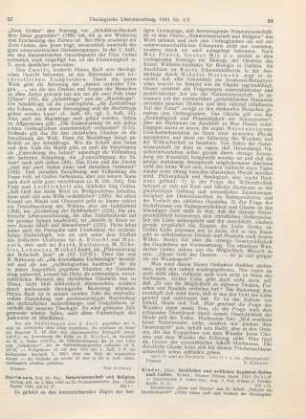 58-59 [Rezension] Kinder, Ernst, Geistliches und weltliches Regiment Gottes nach Luther