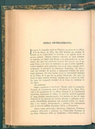 Noticia bio-bibliografica
