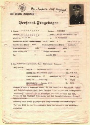 Sauerborn, Heinrich; *21.06.1898
