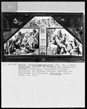 Kartons zu den Fresken der Glyptothek in München — Der Heldensaal — Abschied Hektors von Andromache