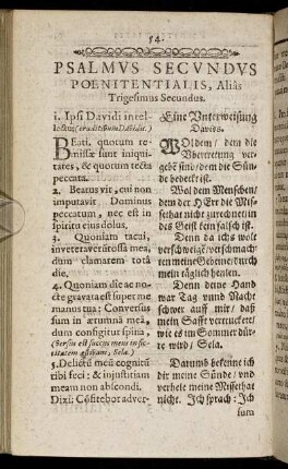 Psalmus Secundus Poenitentialis, Alias Trigesimus Secundus.