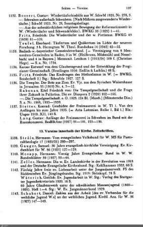 13. Vereine innerhalb der Kirche. Zeitschriften