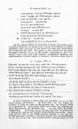 31. Amenophis III. an Tarḫundaraba (C 4741, WA 10)