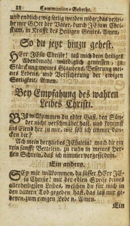 Bey Empfahung des wahren Leibes Christi