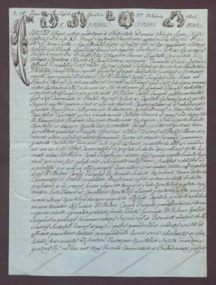 Litterae executoriales apostolicae des Wilhelm Karl Joseph von Hacke.