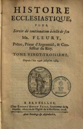 Histoire Ecclesiastique, 23. Depuis l'an 1456 jusques à l'an 1484