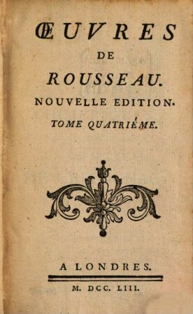 Oeuvres De Rousseau. 4