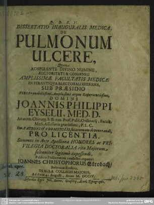 De Pulmonum Ulcere