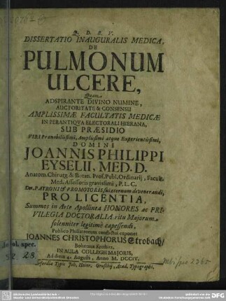 De Pulmonum Ulcere