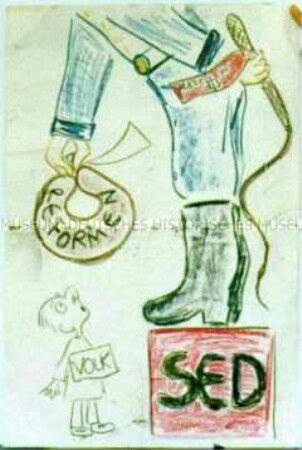 Transparent zur Demonstration auf dem Berliner Alexanderplatz vom 4. Nov. 1989 (Abbildung: Dompteur)