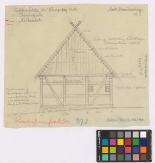 Reichenfelde (Kreis Königsberg/Neumark): Gemeindehirtenhaus. Nordansicht
