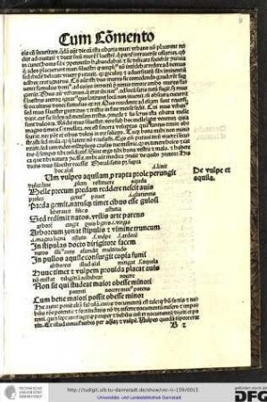 [D]um vulpes aquilam pro rapta prole perungit...
