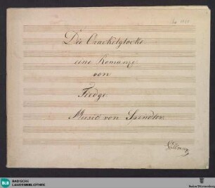 Die Orakelglocke - Don Mus.Ms. 1831 : B, strings; F