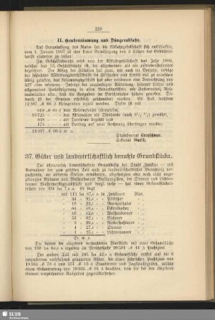 37. Güter und landwirtschaftlich benutzte Grundstücke