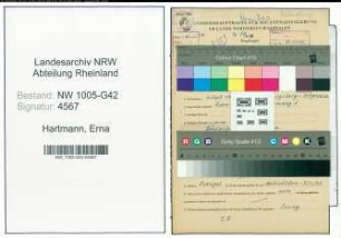 Entnazifizierung Erna Hartmann , geb. 01.09.1911 ()