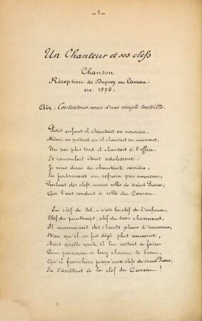 Joyeusetés d'un chanteur dramatique