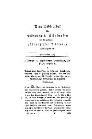 Versuch einer Anweisung für Lehrer an Schullehrerseminarien : (Fortsetzung)