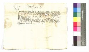 Dietrich Erzbischof von Mainz an Graf Kraft von Hohenlohe; Bestätigung der Hilfe gegen Horneck.