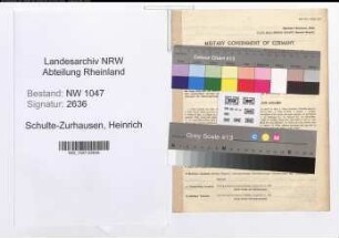 Entnazifizierung Heinrich Schulte-Zurhausen , geb. 11.12.1902 (Vermessungstechniker)