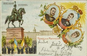 Ernst-August Denkmal. Gruss aus Hannover.