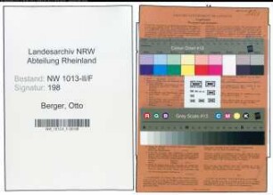 Entnazifizierung Otto Berger , geb. 10.03.1893 (Kaufmann)