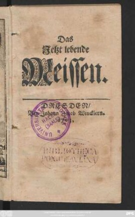 Das jetzt lebende Meissen