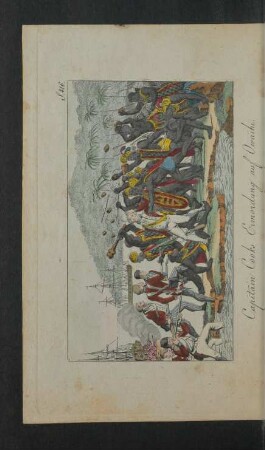 Tafel: Capitain Cooks Ermordung auf Owaihi.