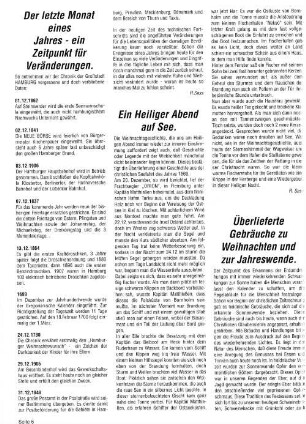 Überlieferte Gebräuche zu Weihnachten und zur Jahreswende.