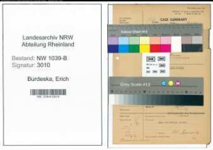 Entnazifizierung Erich Burdeska , geb. 00.00.0000 (Polizist)