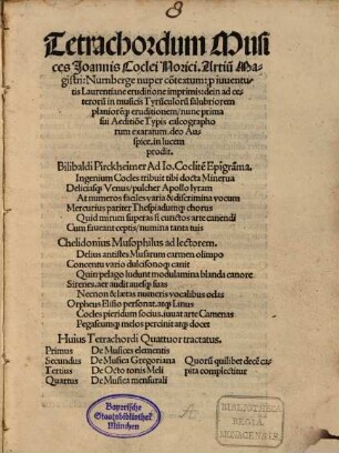 Tetrachordum Musices