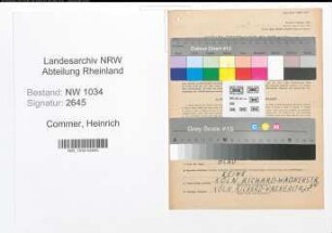 Entnazifizierung Heinrich Commer , geb. 25.09.1891 (Oberstleutnant)