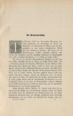 Die Besitzergreifung