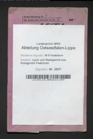 Erblasser: Lohkamp, Bernhardine (Schwester Sebastiana):