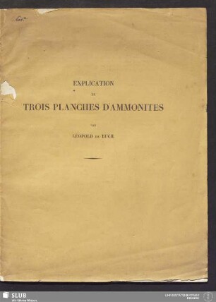 Explication De Trois Planches D'Ammonites
