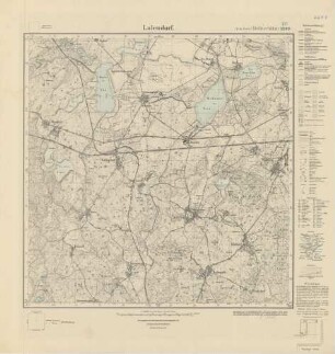 2240 (alte Nr.: 851) Lalendorf, Meßtischblatt (4cm - Karte)