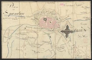 Plan von Spandau : gezeichnet nach einem Plan vom Jahr 1812 im Jahre 1813