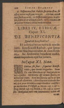 Caput XI. De Beneficentia. - Caput XII. De Liberalitate.