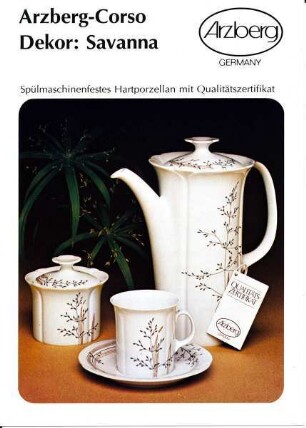 Produktprospekt "Arzberg-Corso / Dekor: Savanna"
