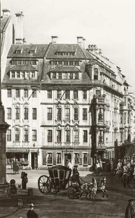 Die Frauenkirche zu Dresden : Dresden, Frauenkirche, zweispännige Kutsche, Bellotto-Gemälde
