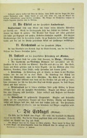 C. Die Erdkugel