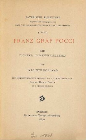 Franz Graf Pocci : ein Dichter- und Künstlerleben