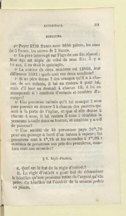 § 2. Règle d'intérét