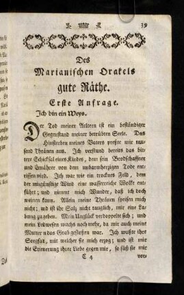 39-46, Erste Anfrage