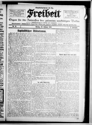 Freiheit. 1918-1919